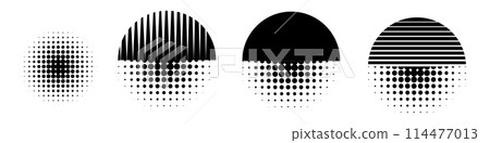 Retro vintage circle logo. Old vector design sunrise sunset. Retro vintage circle logo. Old vector design sunrise sunset. 114477013