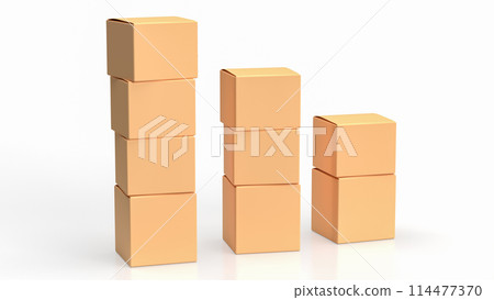 The cardboard box for shipping or cargo concept 3d rendering. The cardboard box for shipping or cargo concept 3d rendering. 114477370