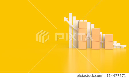 The cardboard box for shipping or cargo concept 3d rendering. The cardboard box for shipping or cargo concept 3d rendering. 114477371