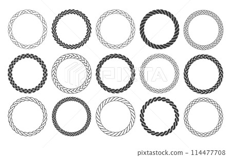 Round rope shapes collection 114477708
