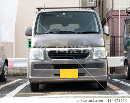 Front view of a minicar 114478254