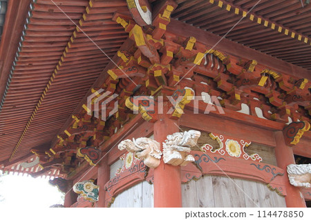 Spring scenery of Amanohashidate, Kyoto, one of the Three Most Scenic Spots of Japan 114478850
