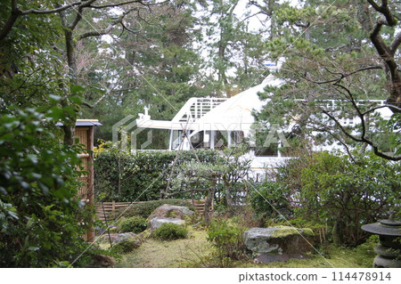 Spring scenery of Amanohashidate, Kyoto, one of the Three Most Scenic Spots of Japan 114478914