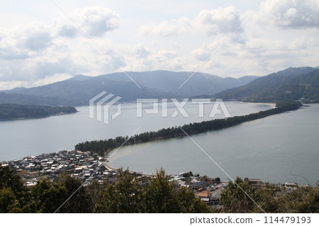Spring scenery of Amanohashidate, Kyoto, one of the Three Most Scenic Spots of Japan 114479193