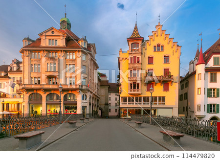 Lucerne at sunrise in Switzerland Lucerne at sunrise in Switzerland 114479820