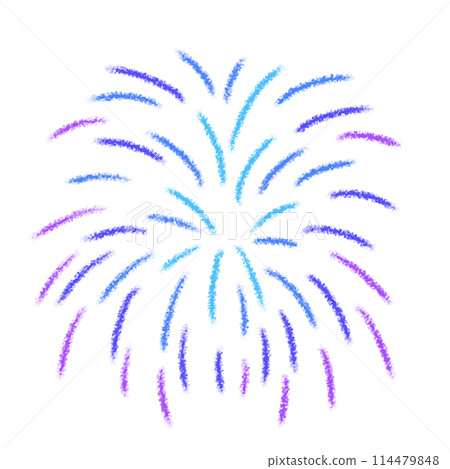 Crayon illustration of fireworks 114479848