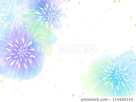 簡單的藍色煙火插圖 簡單的藍色煙火插圖 114480319