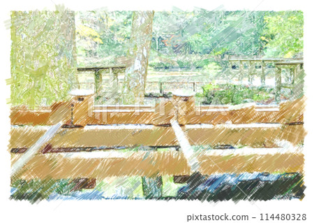 參拜神社時的儀式 參拜神社時的儀式 114480328