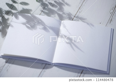 Bright background material of notebooks by the window Bright background material of notebooks by the window 114480478