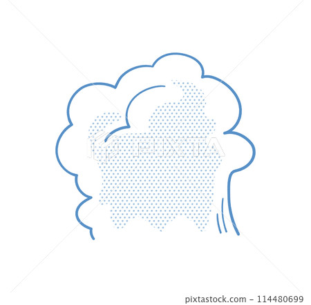 A large cumulonimbus cloud towering in the sky Illustration material A large cumulonimbus cloud towering in the sky Illustration material 114480699