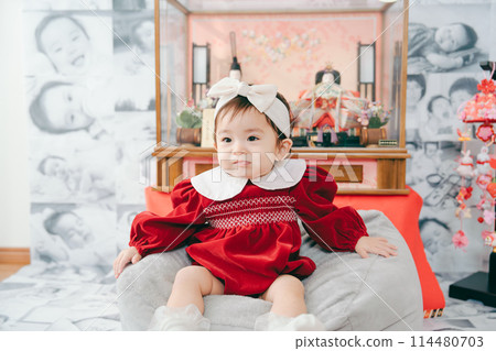 Hina dolls, Hinamatsuri, 0 years old Hina dolls, Hinamatsuri, 0 years old 114480703
