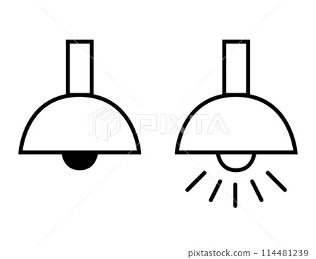 照明設備用電圖標素材 照明設備用電圖標素材 114481239