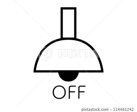 照明設備電力圖示素材OFF 照明設備電力圖示素材OFF 114481242