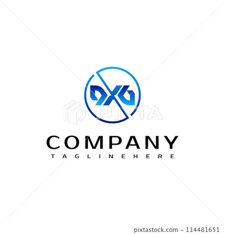 Modern D, X, A letter mark logo design vector template 114481651
