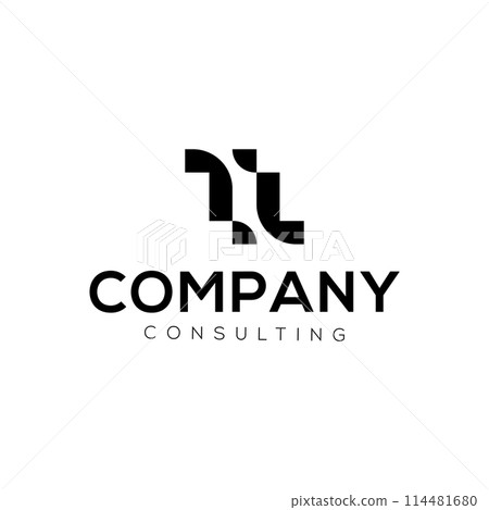 Classic T, L Initial mark logo design template 114481680