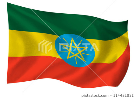 Ethiopia country flag world icon 114481851