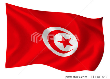 Tunisia country flag world icon 114481852