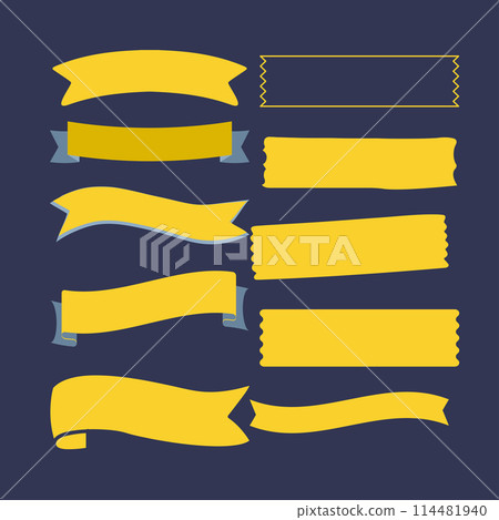 set of retro ribbons 114481940