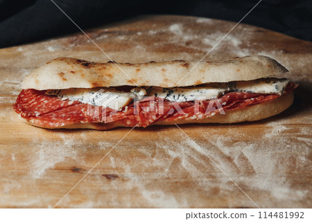 Savory Meat and Cheese Delight 114481992