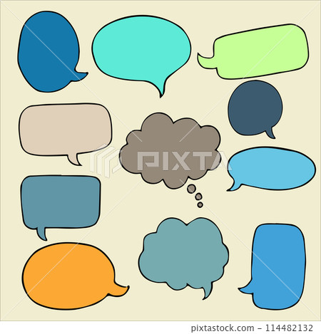 vector set of speech bubbles 114482132