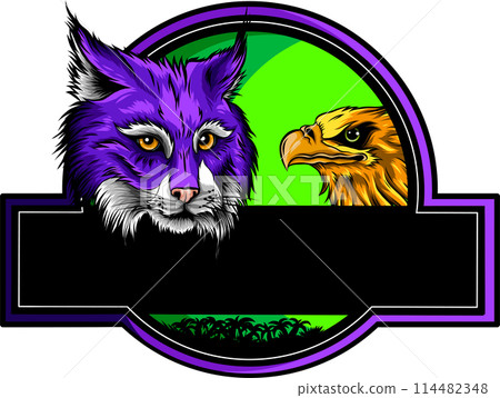 Lynx Wildcat Logo Mascot nvector illustration design 114482348