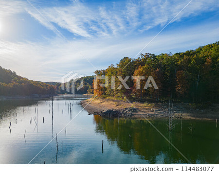 Aerial view of the Hobbs State Park-Conservation Area landscape 114483077