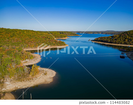 Aerial view of the Hobbs State Park-Conservation Area landscape 114483082