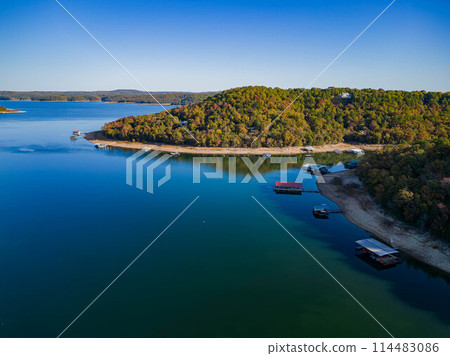 Aerial view of the Hobbs State Park-Conservation Area landscape 114483086