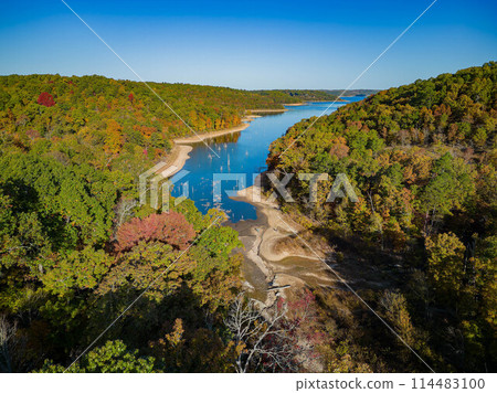 Aerial view of the Hobbs State Park-Conservation Area landscape Aerial view of the Hobbs State Park-Conservation Area landscape 114483100