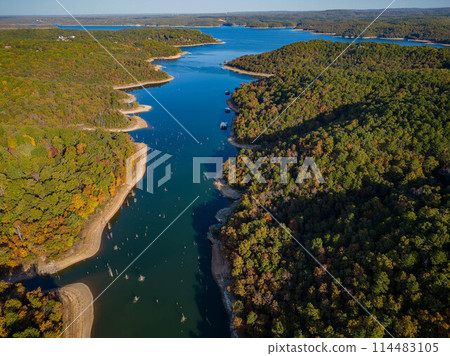 Aerial view of the Hobbs State Park-Conservation Area landscape 114483105