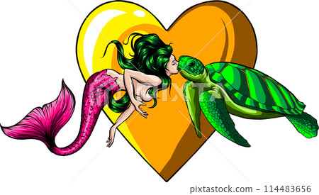 vector illustration of Beautiful young mermaid design vector illustration of Beautiful young mermaid design 114483656