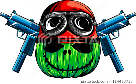 vector illustration of pumpkin on white background 114483733