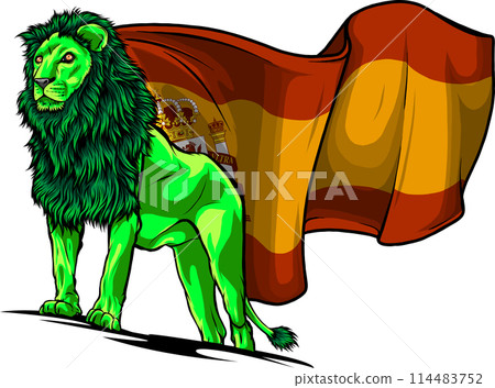 Lion Vector illustration isolated on the white background. wild animal vector. 114483752