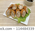 Fried pork wrapped in shiso leaves Photo 114484339