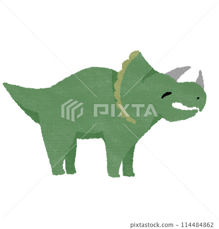 微笑的三角龍（有紋理） 114484862