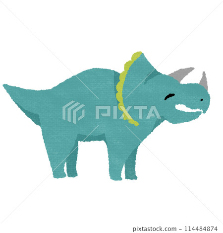 微笑的三角龍（有紋理） 114484874