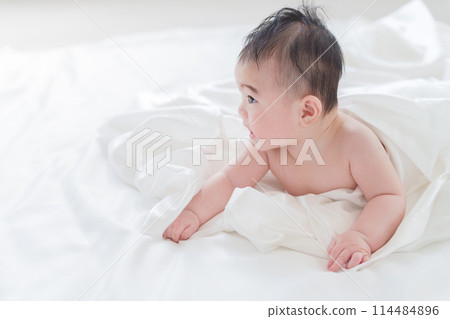 Naked baby, 0 years old Naked baby, 0 years old 114484896