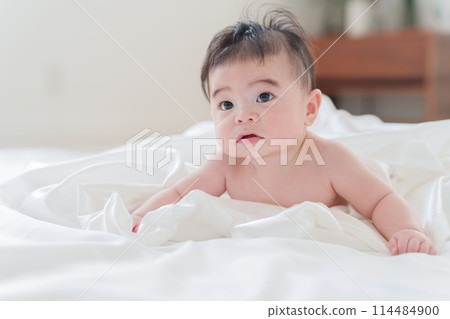 Naked baby, 0 years old 114484900