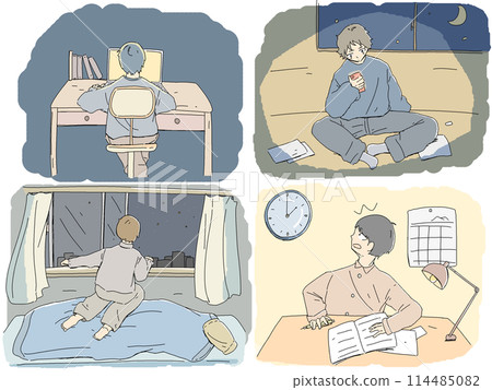 高中男生熬夜 高中男生熬夜 114485082