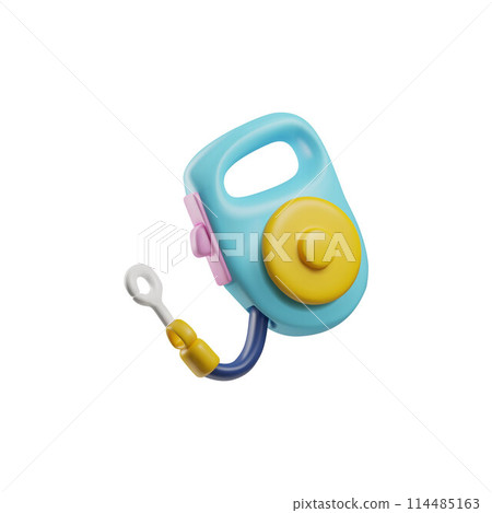 Cartoon 3D blue retractable dog leash. Pet store goods. 114485163