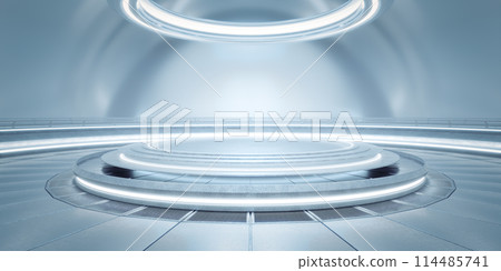 Futuristic sci-fi platform interior design 114485741