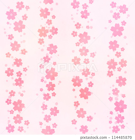 Watercolor touch cherry blossom background material 114485870