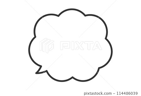 簡單蓬鬆的講話泡泡【向量插畫素材】 簡單蓬鬆的講話泡泡【向量插畫素材】 114486039