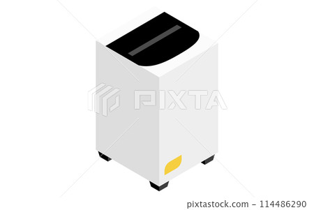 白色家電：頂部洗衣機，等軸圖 114486290
