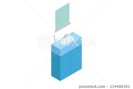 租賃設備：獨立洗手盆，等軸圖 114486301