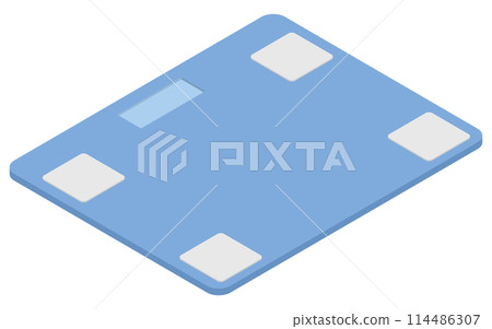 White goods: digital weight scale, isometric illustration 114486307