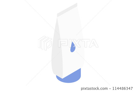 Facial cleansing foam, isometric illustration 114486347