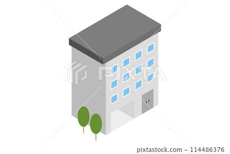 Property for rent: building (apartment), isometric illustration 114486376