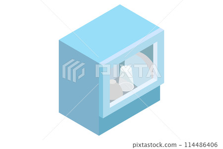 Home appliances: dishwasher, isometric illustration Home appliances: dishwasher, isometric illustration 114486406