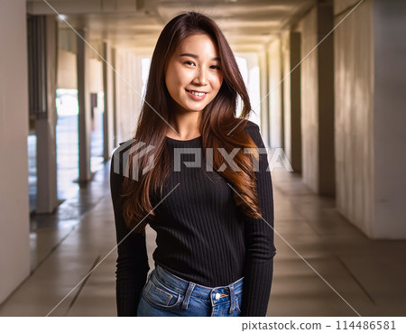 Young lady's portrait Young lady's portrait 114486581